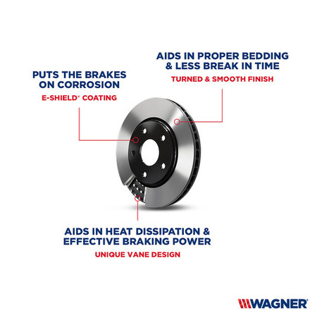 Wagner Brakes Wagner Brake Rotor, BD180660E BD180660E